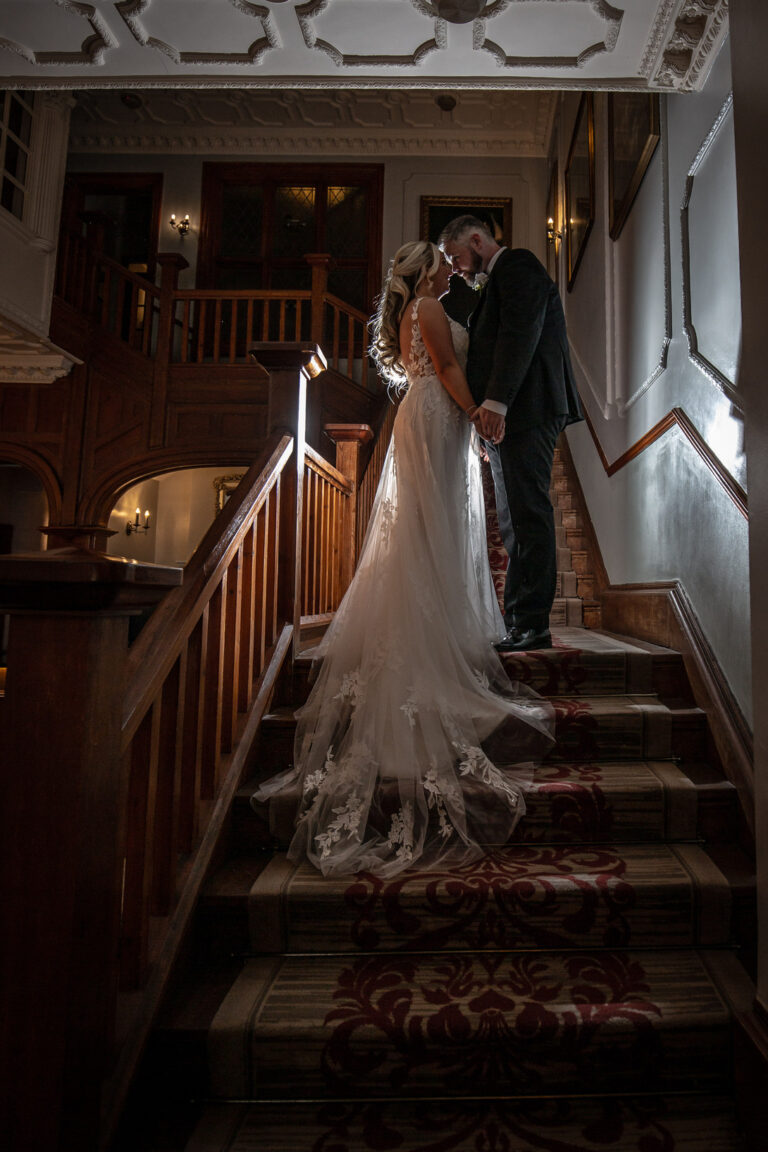 bride & groom celebrating wedding day at nunsmere hall